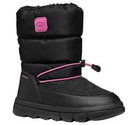 Geox J WILLABOOM Girl B A Snow Boot, Black/Fuchsia, 10 UK Child