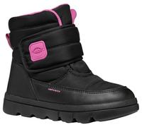 Geox J WILLABOOM GIRL B A, Snow Boot, BLACK/FUCHSIA,