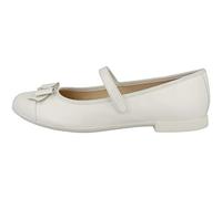 Geox JR PLIE' Ballet Flat, White, 1 UK