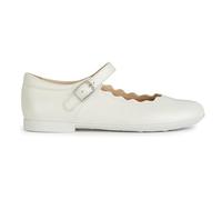 Geox Jr Plie' C Ballet Flat, White, 5 UK