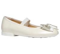 Geox Jr Plie' D Ballet Flat, White, 1 UK