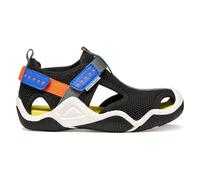 Geox JR Wader A Sandal, Black/Orange, 28 EU