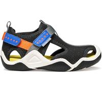 Geox Jr Wader A Sandal, Black/Orange, 6 UK