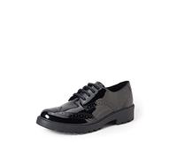 Geox Junior Casey Girls Lace Up School Shoes 5 UK Black Patent