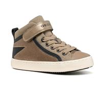 Geox J Kalispera Girl Sneaker, DK Beige/Black, 4 UK