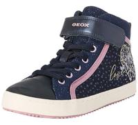 Geox Junior J Kalispera Girl Sneakers, Navy/Dk Rose, 34 EU