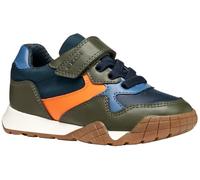 Geox J RANN-E BOY Sneaker, Military/Orange, 1.5 UK