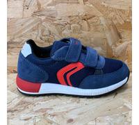 Geox Kids J Alben B A Trainers - Navy / Red