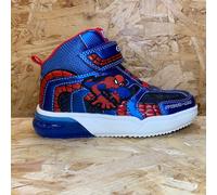Geox Kids Marvel Spiderman Light Up High Top Trainers - Blue