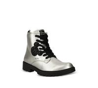 Geox Kids Mickey glitter-patchwork lace-up boots - Silver 39
