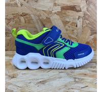 Geox Kids Wroom Light Up Trainers - Royal / Lime