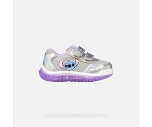 GEOX Lightyloo Toddler Girl Silver/lilac, Size: 23