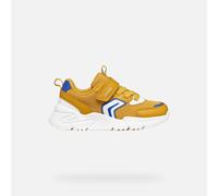 Geox J Loftus Boy B Trainers, Ochre/White, 33 EU