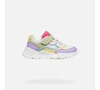 Geox J Loftus Girl B Sneaker, Multicolour White, 3 UK