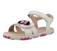 Geox J Sandal Haiti Girl, White/Dk Pink, 13 UK