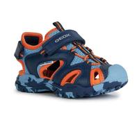 Geox Men's J Borealis Boy C Sandals, Lt Blue Orange, 38 EU