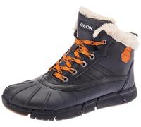 Geox Men's J Flexyper Boy B ABX Ankle Boot, Black/orange, 4.5 UK