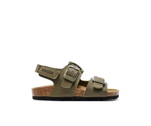 Geox Men's J Ghita Boy Sandal, Military, 38 EU