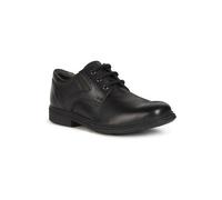 Geox Men's 'Jr Federico' Leather Shoes in Black | Size: 4 Geox Black 4