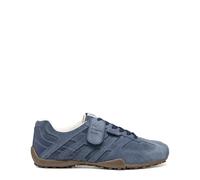 Geox Men's Snake Trainers in Blue Suede, blue, 7 UK