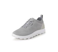 Geox Men's Spherica U Sneakers, Light Grey White, 10.5 UK