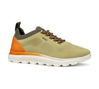 Geox Men's U SPHERICA E Sneaker, Pistachio/Orange, 10.5 UK