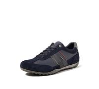 Geox Mens U Wells C Sneakers, Navy Dk Burgundy, 8 UK