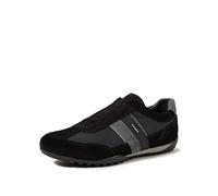 Geox Men's U Wells Sneakers, Black Dk Jeans, 9 UK