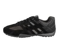 Geox Men's Uomo Snake A Sneaker, Black, 6 UK