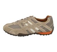 Geox Men's Uomo Snake Sneakers, Beige Dk Orange, 10 UK