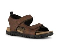 Geox Men's Uomo Strada B Sandal Sports, Dark Brown, 8 UK