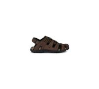 Geox Men's Uomo Strada C Sandal Sports, dark brown, 6 UK