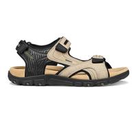 Geox Men's Uomo Strada D Sandal, Sand/Black, 39 EU