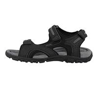 Geox Mens Uomo Strada Sandals, Black Stone, 7 UK