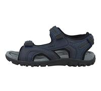Geox Mens Uomo Strada Sandals, Navy Dk Grey, 10 UK