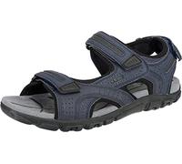 Geox Mens Uomo Strada Sandals, Navy Dk Grey, 7 UK