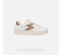 Geox Mikiroshi Girl Glitter Shoes In White & Rose Gold - Size UK 5 - New Boxed