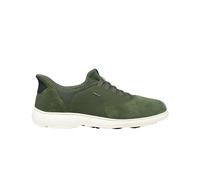 Geox Nebula 2.0 Plus Men's Sneakers, Khaki Green with Black Details, Suede and Textile Uppers - U56MXA02211CB39B, army green, 10.5 UK