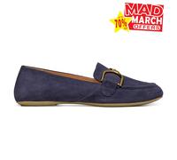 Geox Palmaria Womens Shoes Casual Suede Leather Slip On Moccasins Navy Blue