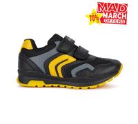 Geox Pavel Boys Trainers Kids Casual Everyday Touch Fastening Sneakers Black