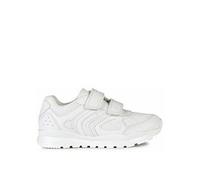 Geox Pavel Double Strap Trainer, White, Size 1 Older White