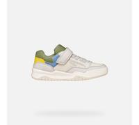Geox J Perth Boy E Trainers, LT Grey/Green, 36 EU