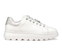 Geox J Puffypop Girl A Sneaker, White Silver, 2.5 UK