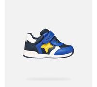 Geox B Rishon Boy A Sneaker, Navy Yellow, 7.5 UK Child