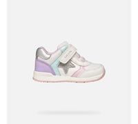 Geox B Rishon Girl A, Girls' Sneakers, Off White Lilac, EU 25 - UK 8