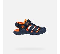 Geox J S. FUSBETTO PRO BO Sandal, Navy/Orange, 30 EU