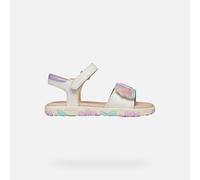 GEOX Sandal Haiti Girl White/light Pink, Size: 33