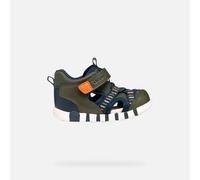GEOX Sandal Iupidoo Baby Boy Dark Green/orange, Size: 18