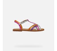 Geox J Sandal Karly Girl, Fuchsia Silver, 5 UK