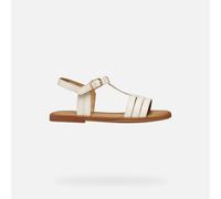 Geox J Karly Girl Sandal, LT Ivory, 38 EU